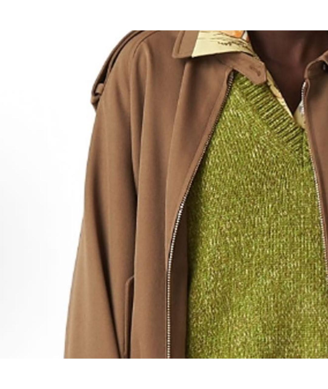 MIU MIU Коричневый хлопковый тренч/плащ, фото 5