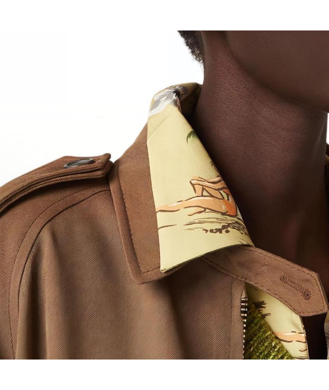 MIU MIU Коричневый хлопковый тренч/плащ, фото 7