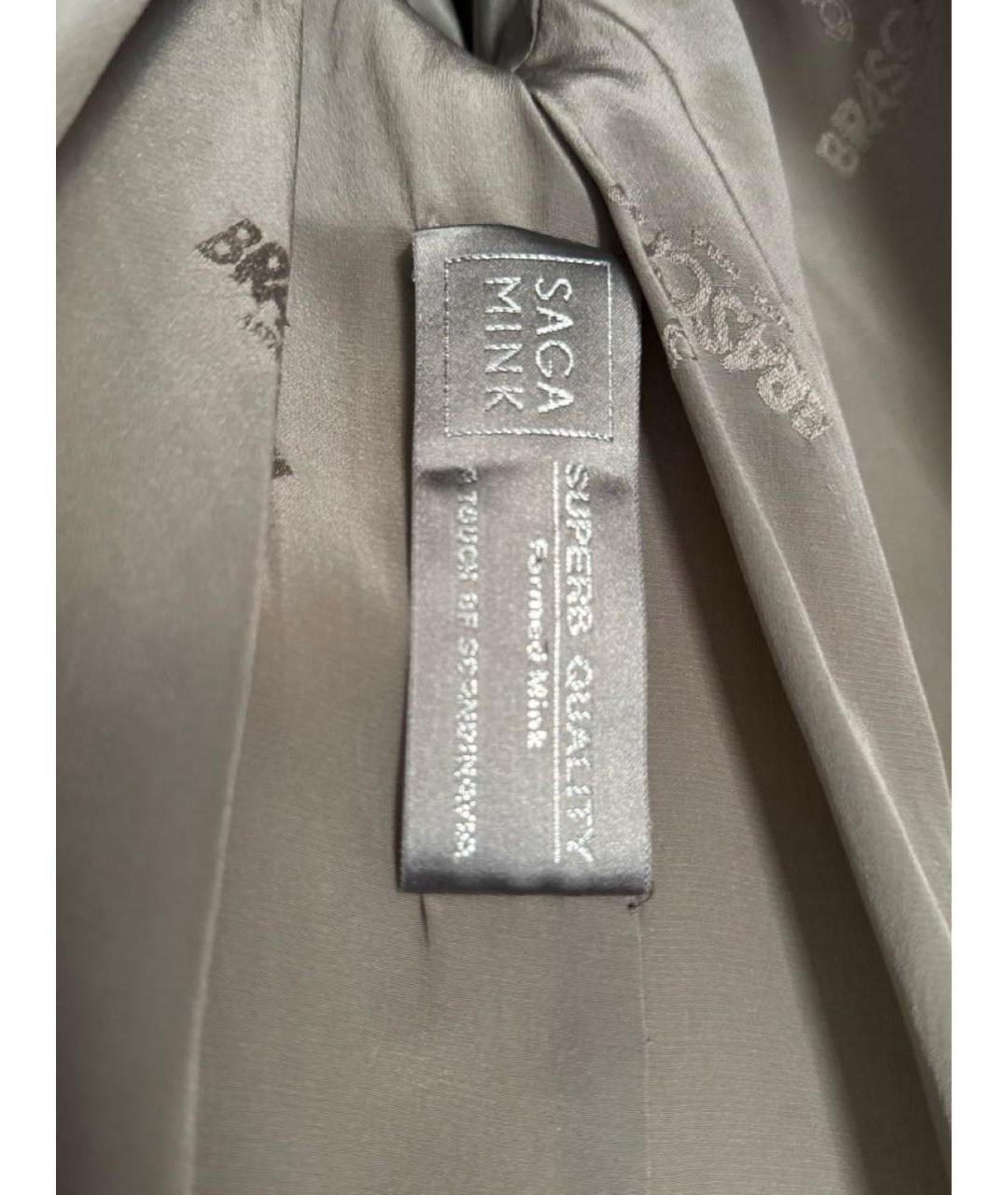 BRASCHI Серая меховая шуба, фото 4