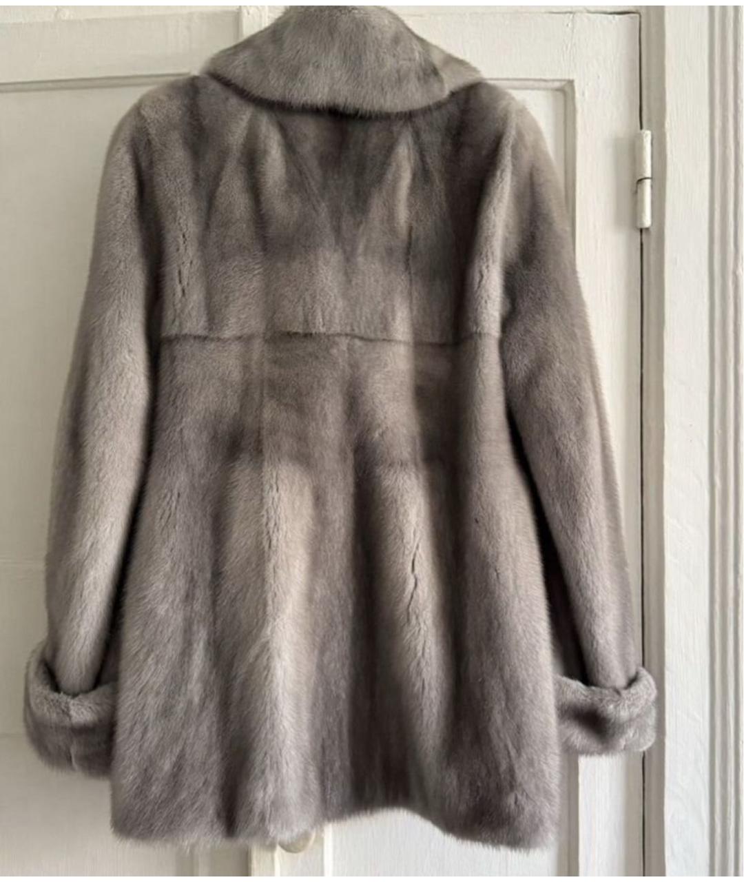 BRASCHI Серая меховая шуба, фото 2