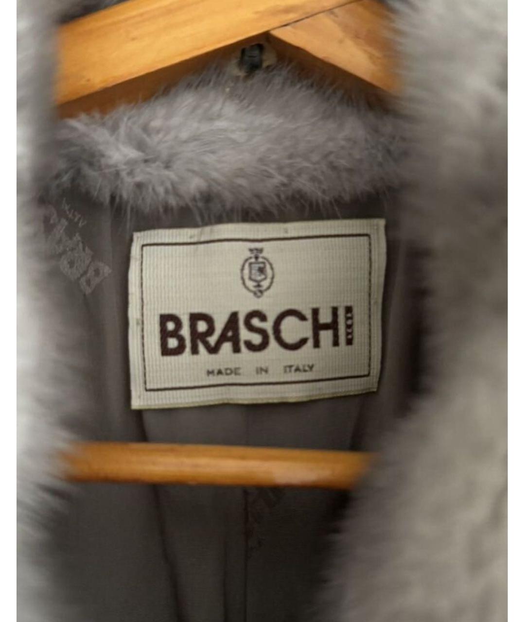 BRASCHI Серая меховая шуба, фото 3