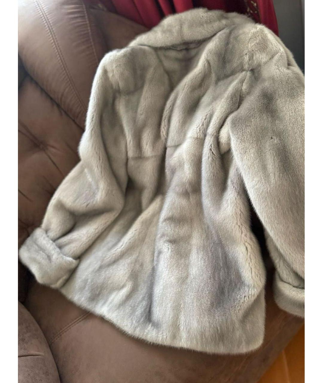 BRASCHI Серая меховая шуба, фото 5