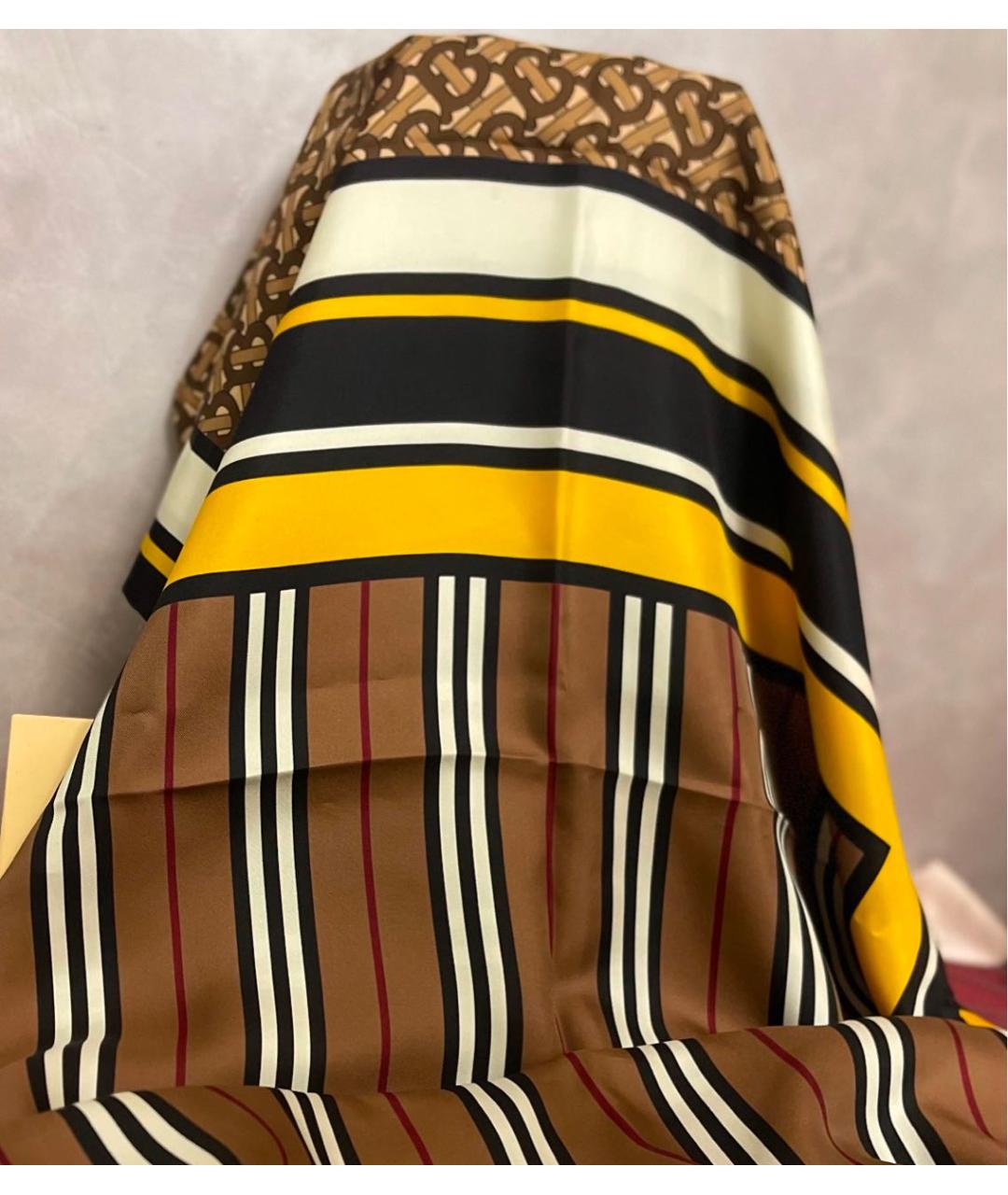 BURBERRY Мульти шелковый шарф, фото 3