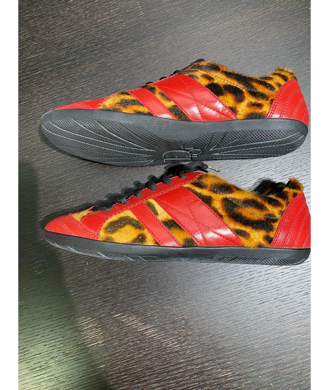 CHRISTIAN DIOR Красные кожаные кроссовки, фото 6