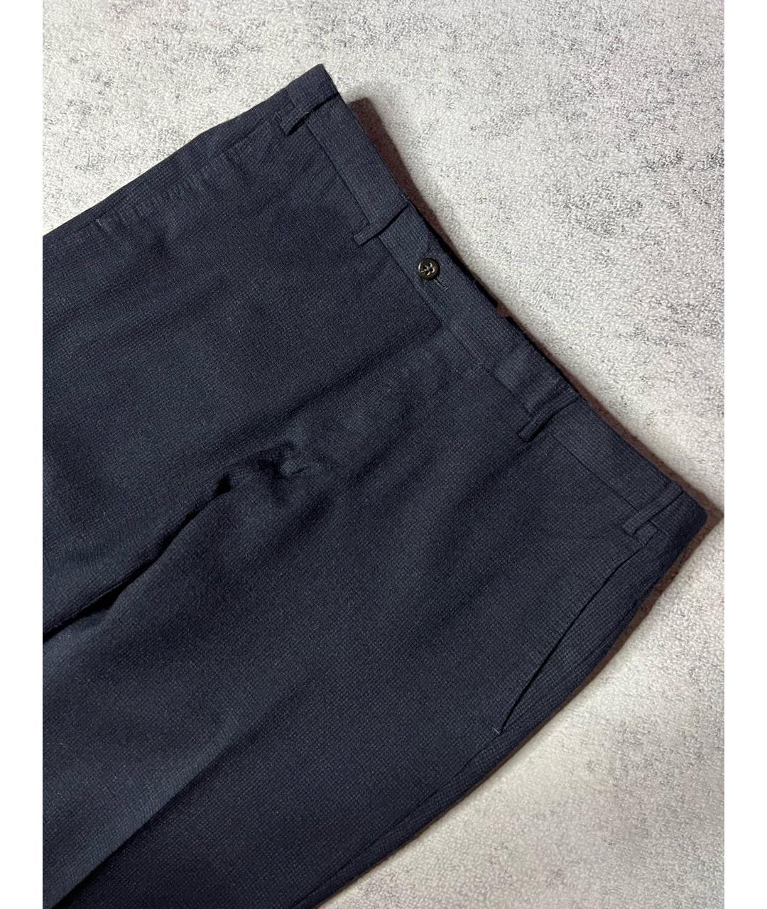 CORNELIANI Темно-синие шерстяные классические брюки, фото 3