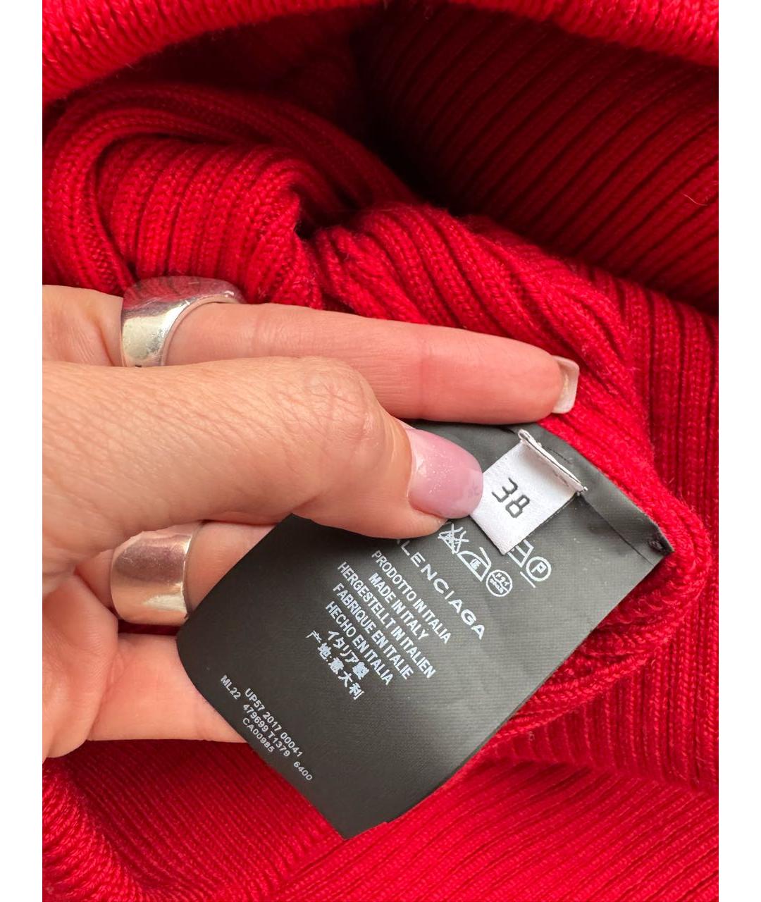 BALENCIAGA Красный шерстяной джемпер / свитер, фото 3