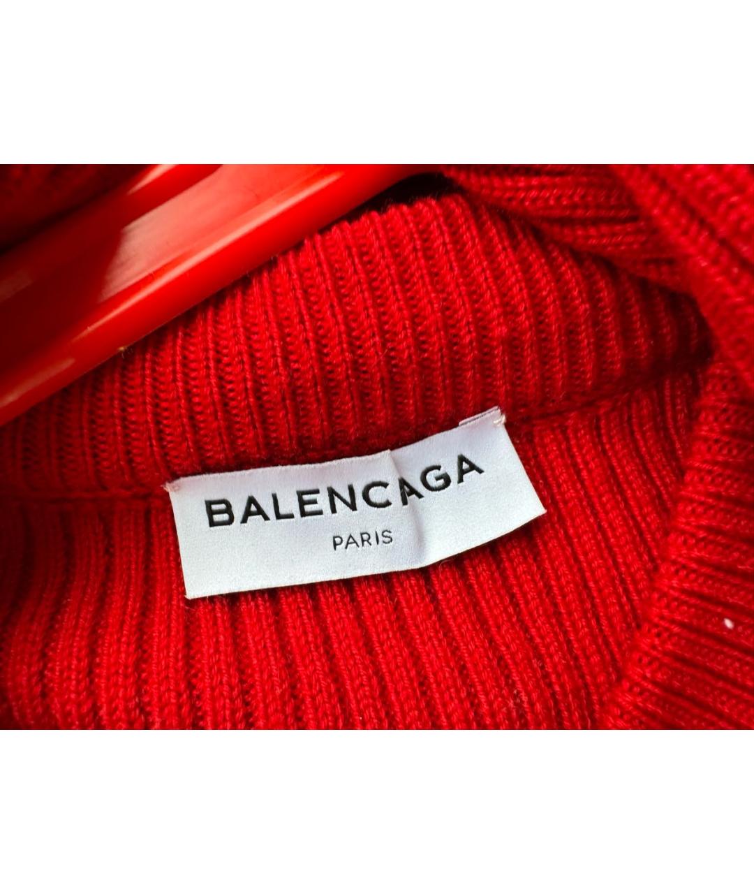 BALENCIAGA Красный шерстяной джемпер / свитер, фото 5