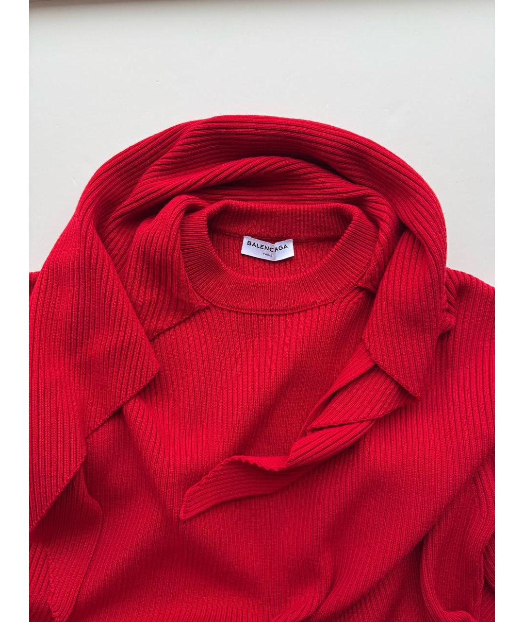 BALENCIAGA Красный шерстяной джемпер / свитер, фото 7