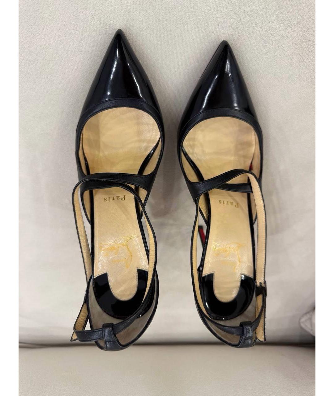 CHRISTIAN LOUBOUTIN Черные туфли из лакированной кожи, фото 3