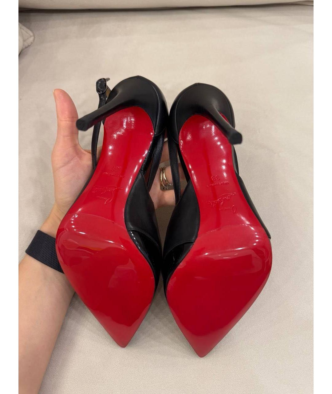 CHRISTIAN LOUBOUTIN Черные туфли из лакированной кожи, фото 6