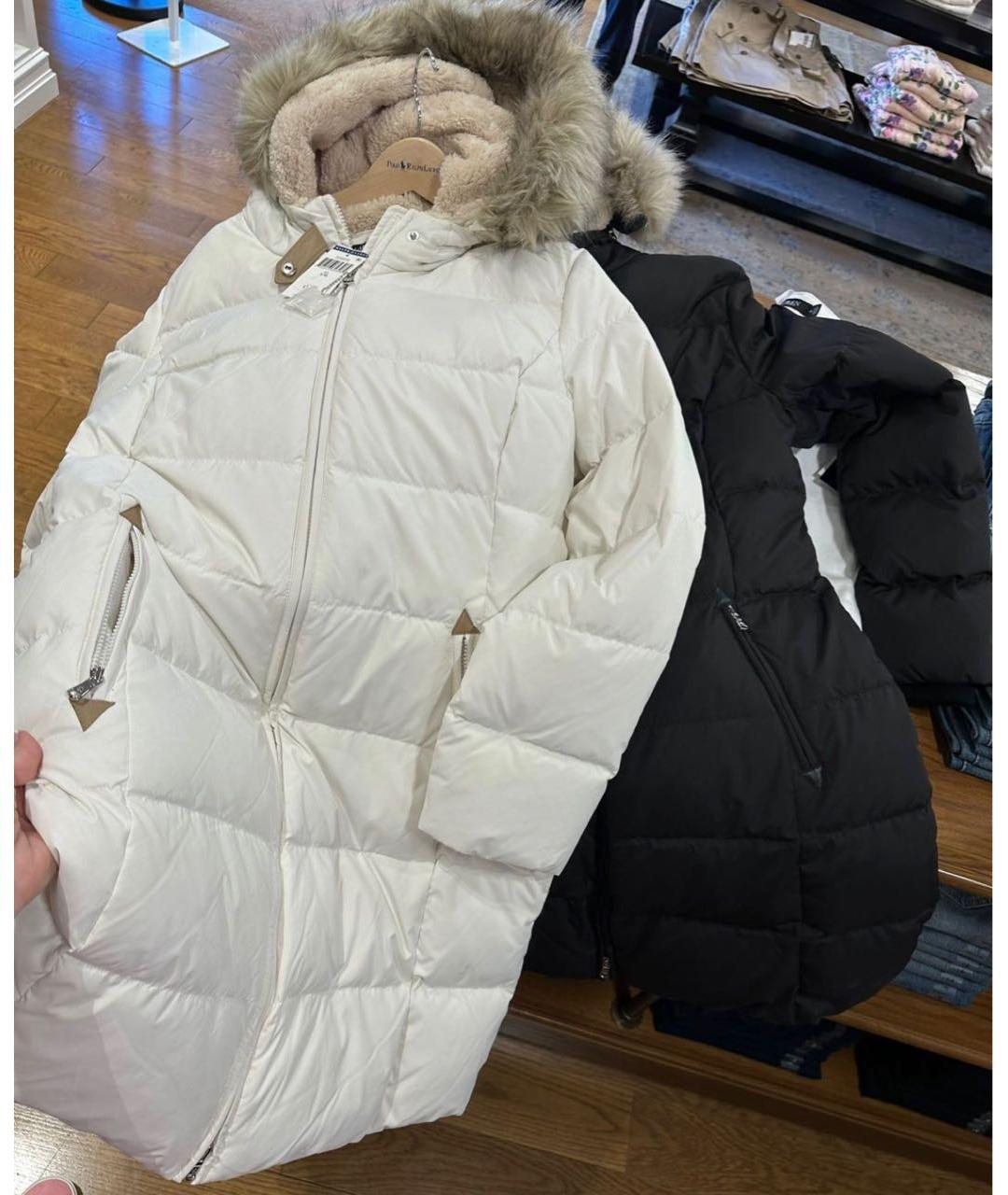 RALPH LAUREN Белый полиэстеровый пуховик, фото 3