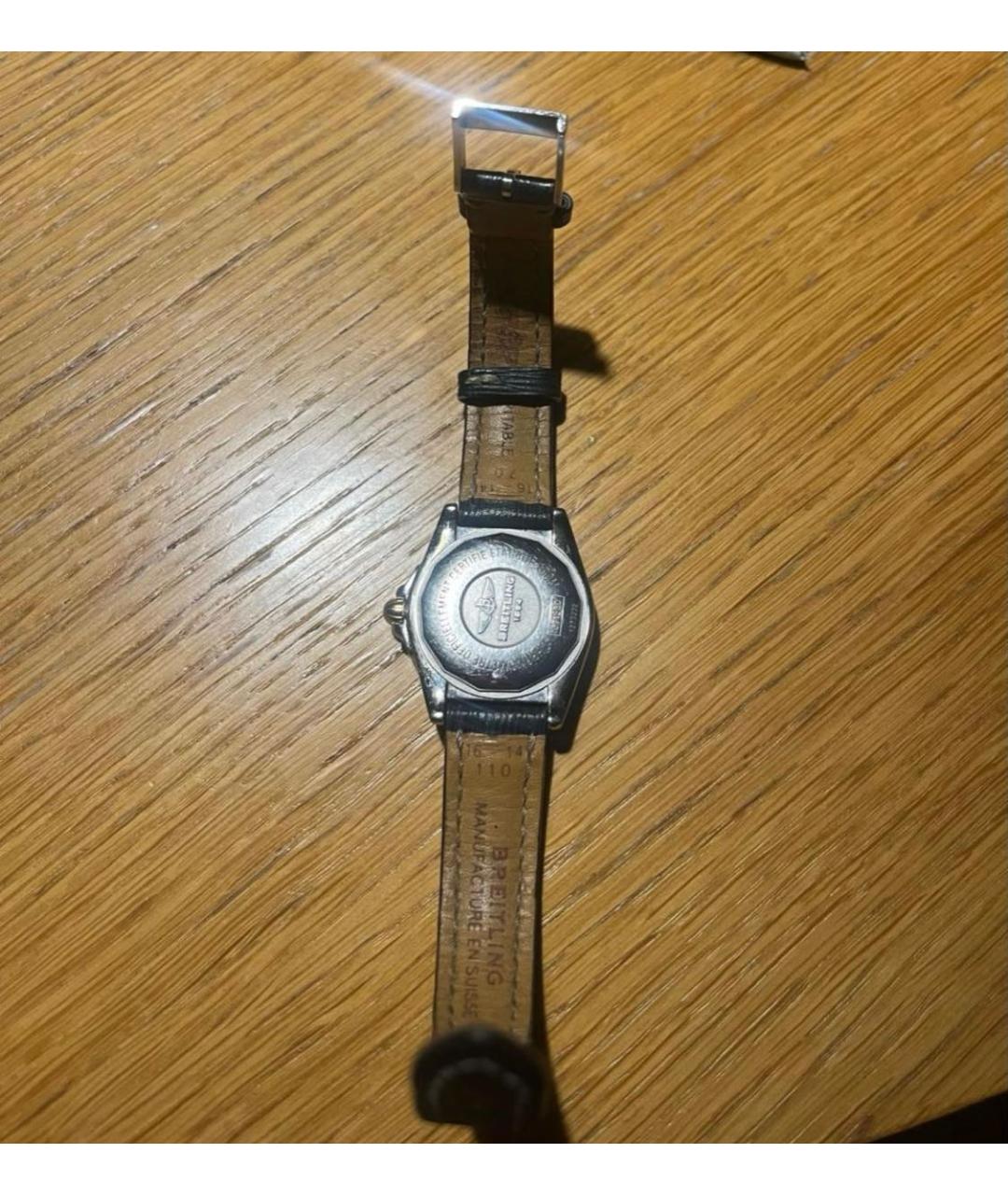 BREITLING Черные часы из желтого золота, фото 3