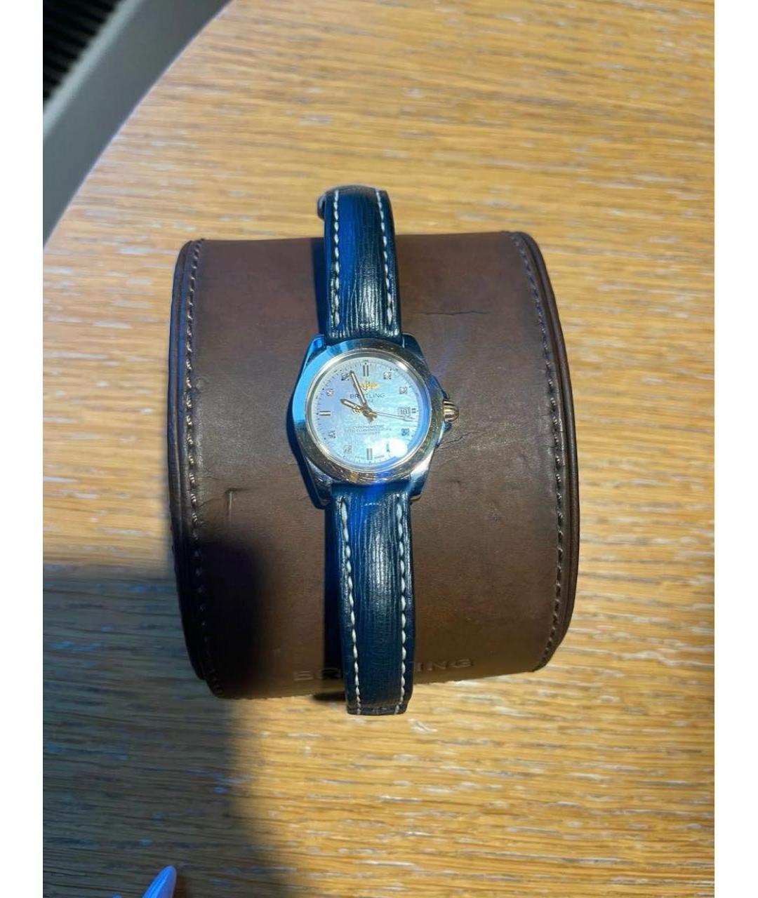 BREITLING Черные часы из желтого золота, фото 2