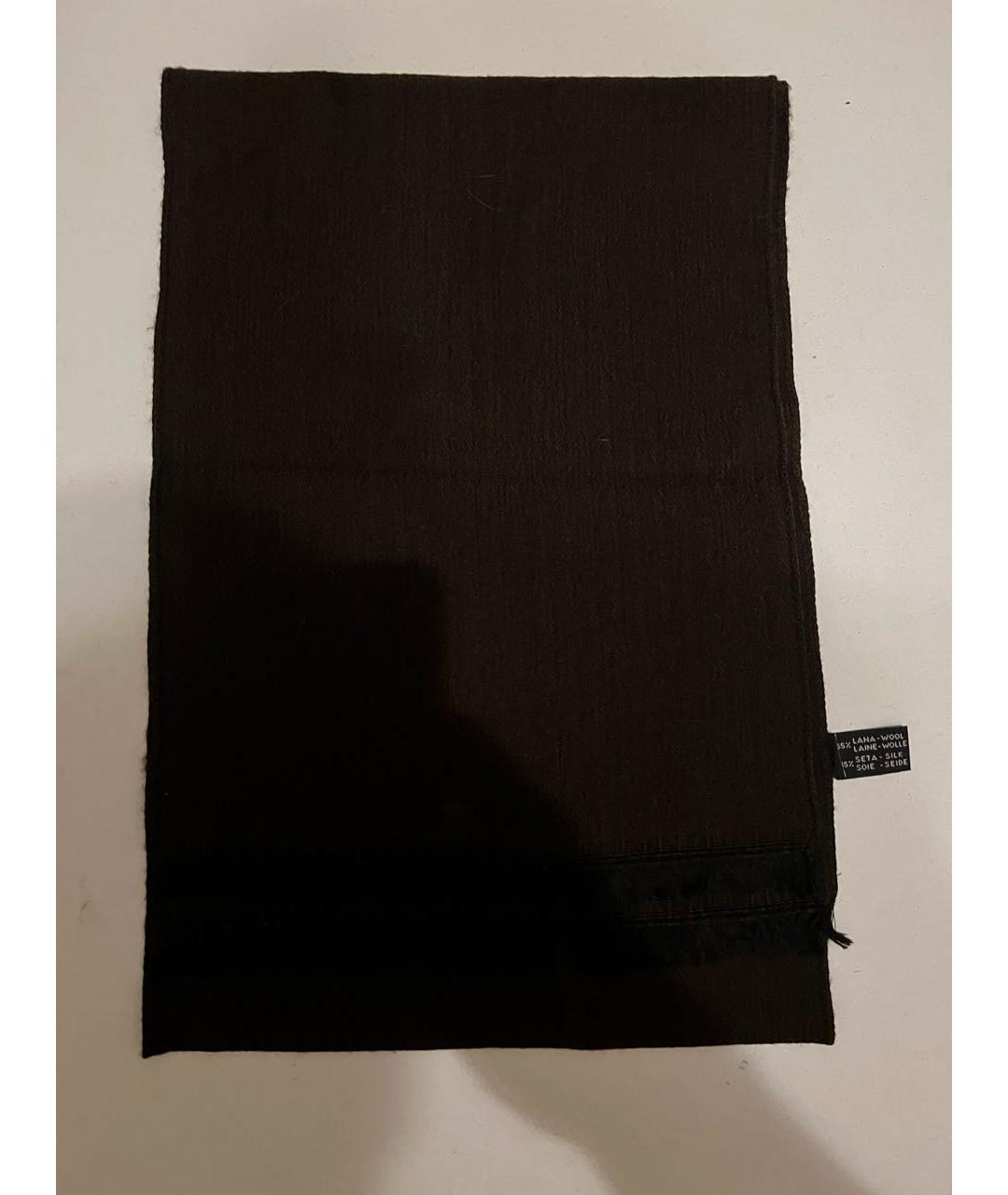 FERRAGAMO Коричневый шерстяной шарф, фото 5