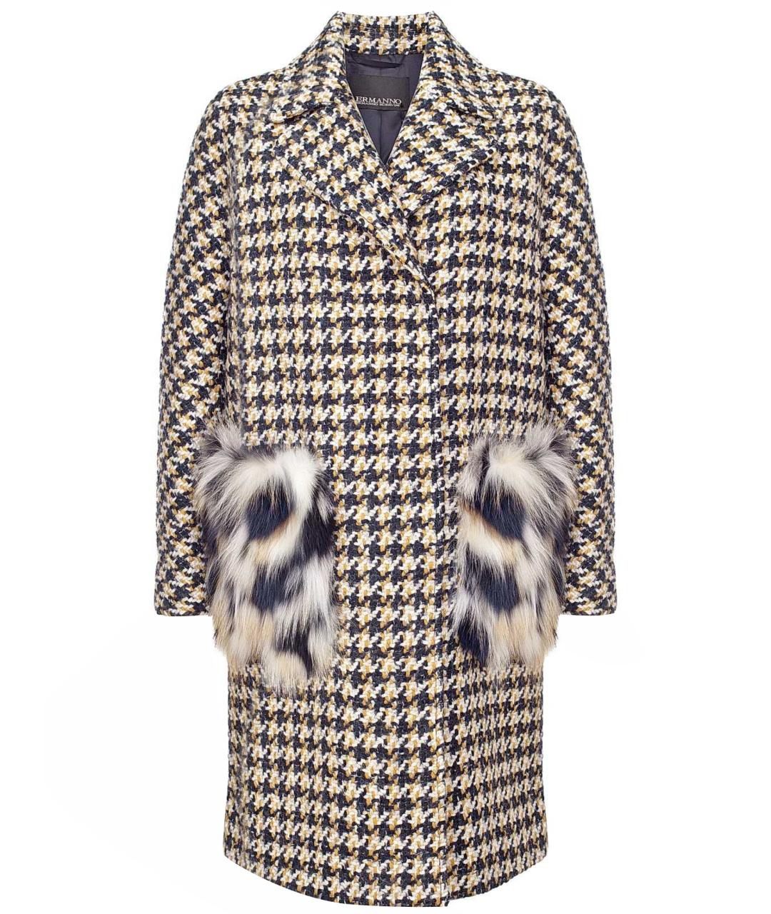 ERMANNO SCERVINO Черное шерстяное пальто, фото 1