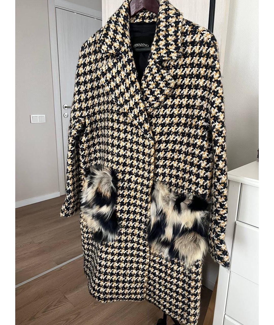 ERMANNO SCERVINO Черное шерстяное пальто, фото 5