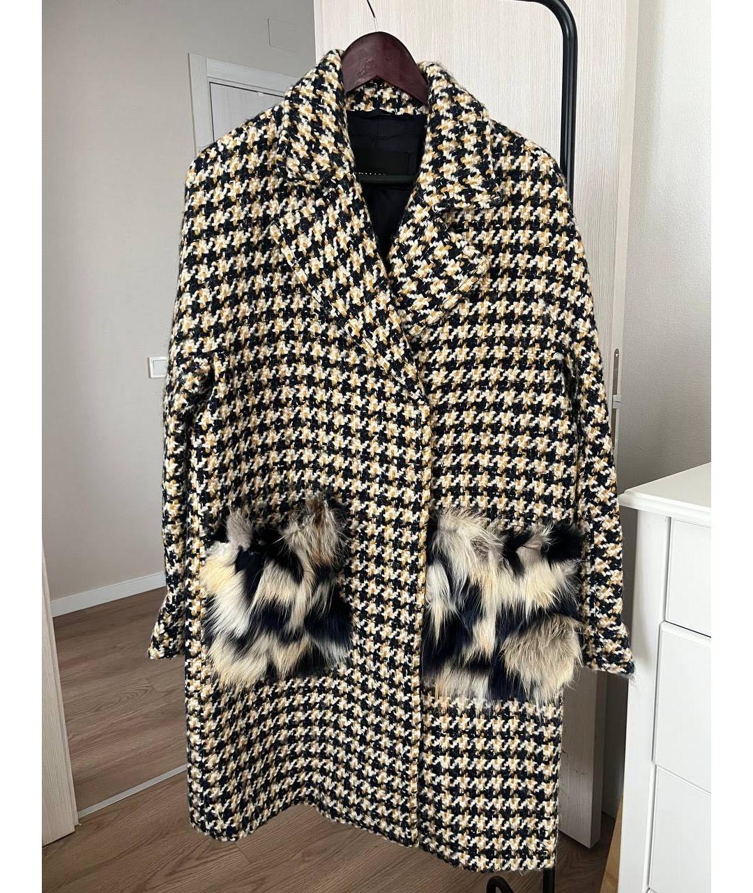 ERMANNO SCERVINO Черное шерстяное пальто, фото 6