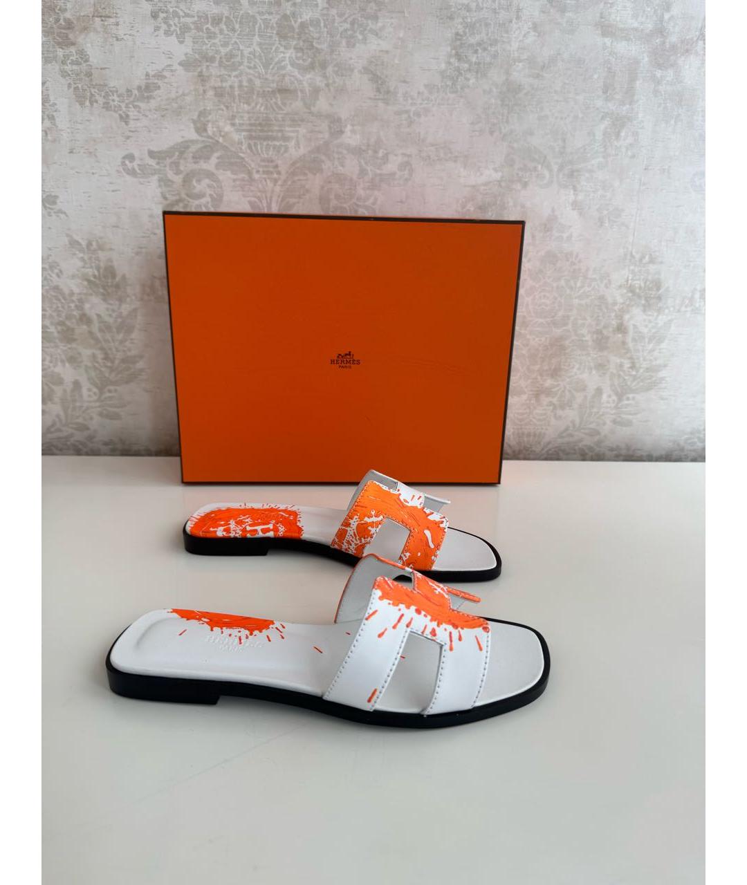 HERMES Кожаные босоножки, фото 8