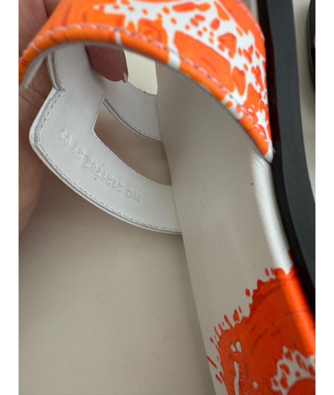 HERMES Кожаные босоножки, фото 5