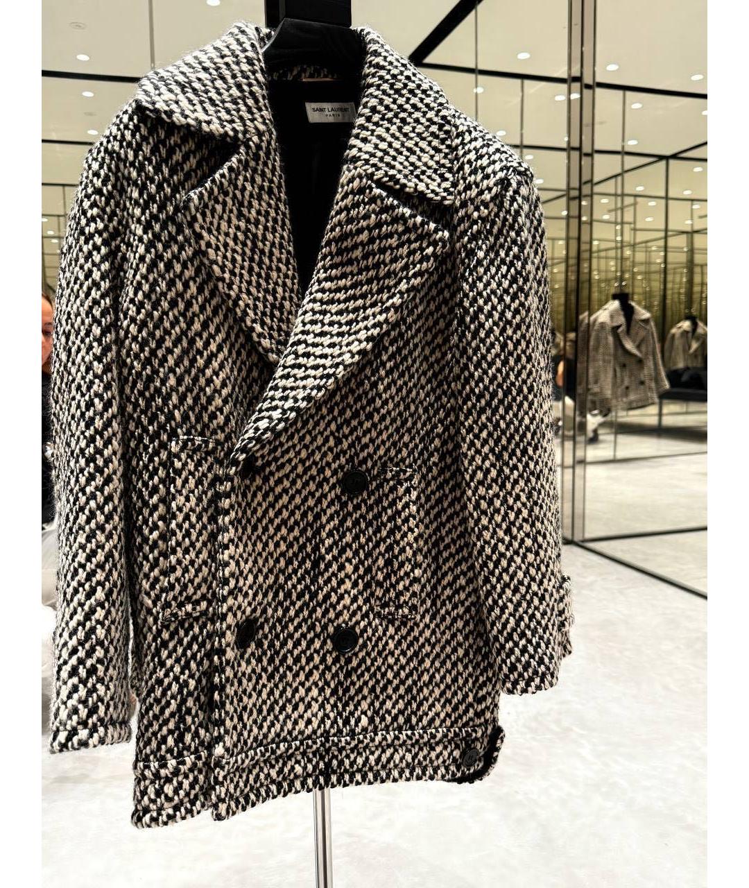 SAINT LAURENT Шерстяное пальто, фото 4