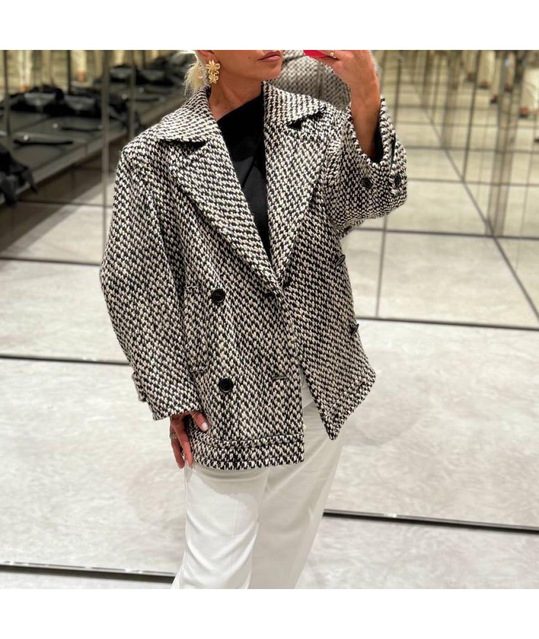 SAINT LAURENT Шерстяное пальто, фото 6