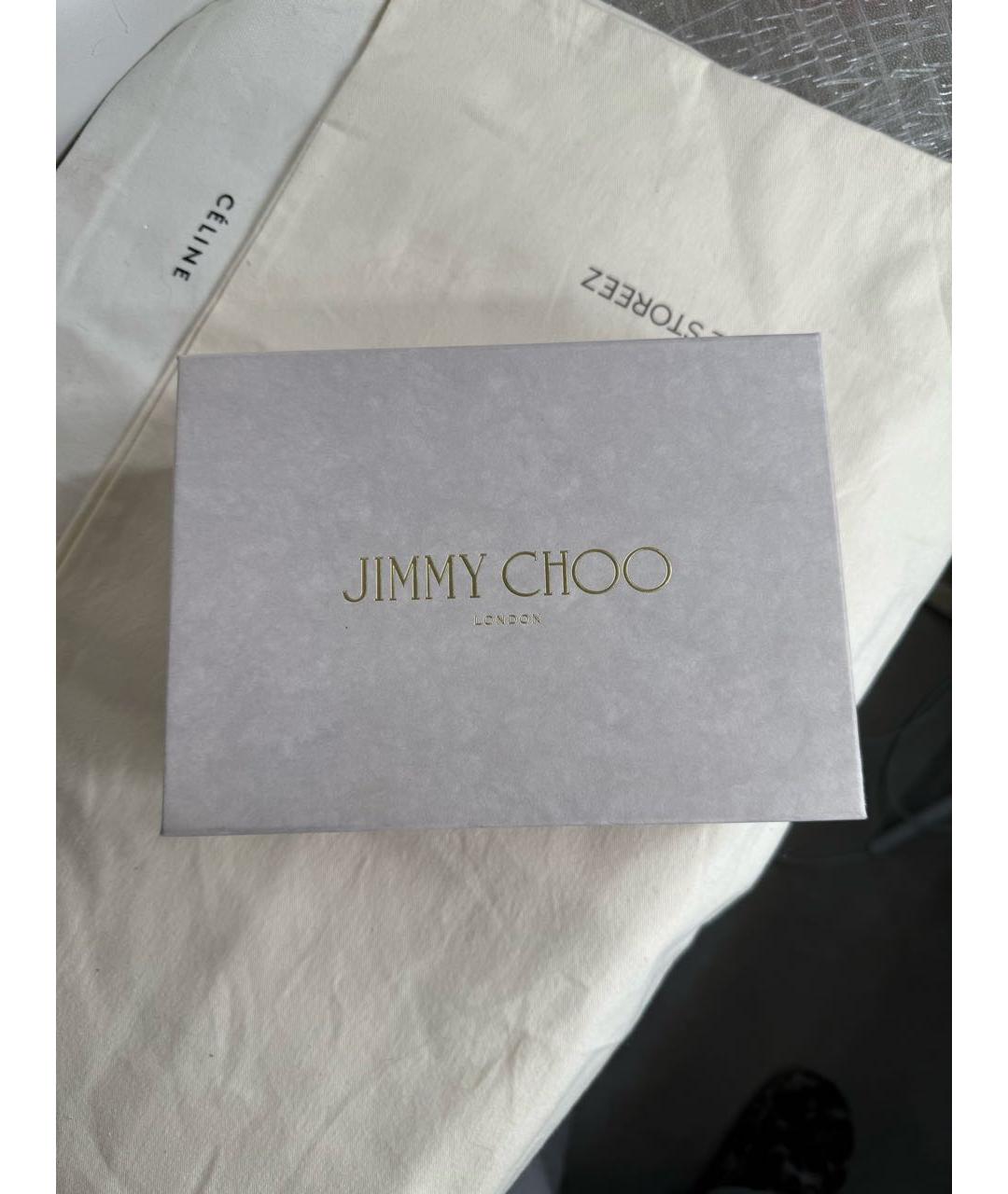 JIMMY CHOO Серебряная кожаная сумка через плечо, фото 4