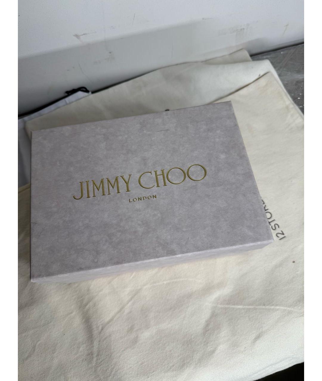 JIMMY CHOO Серебряная кожаная сумка через плечо, фото 4