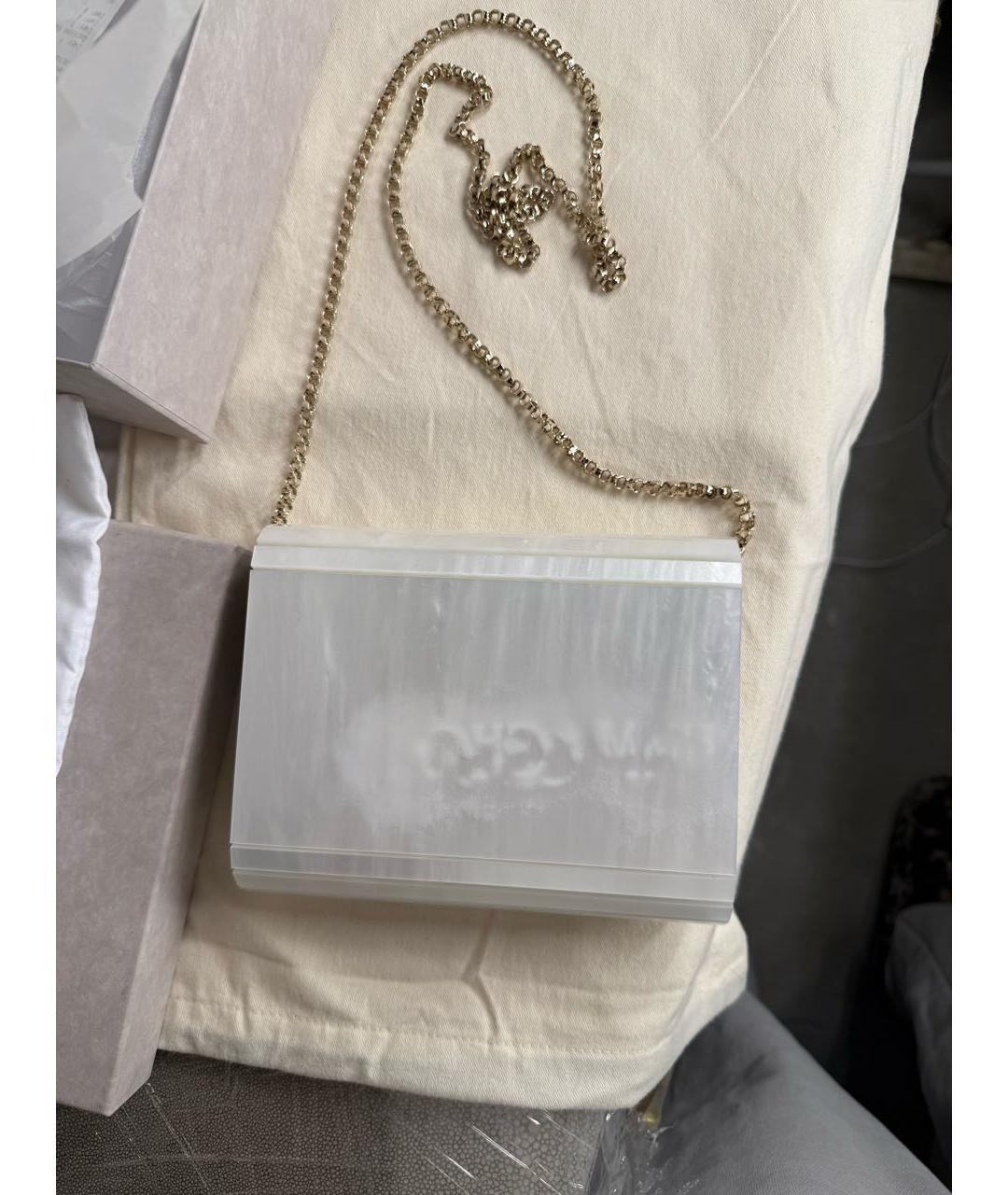 JIMMY CHOO Серебряная кожаная сумка через плечо, фото 2