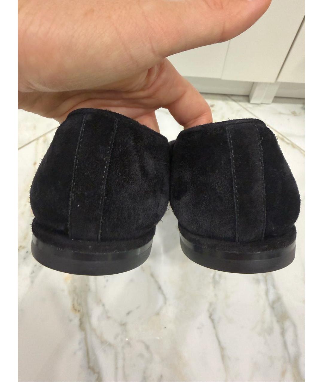 CHANEL Черные замшевые лоферы, фото 4
