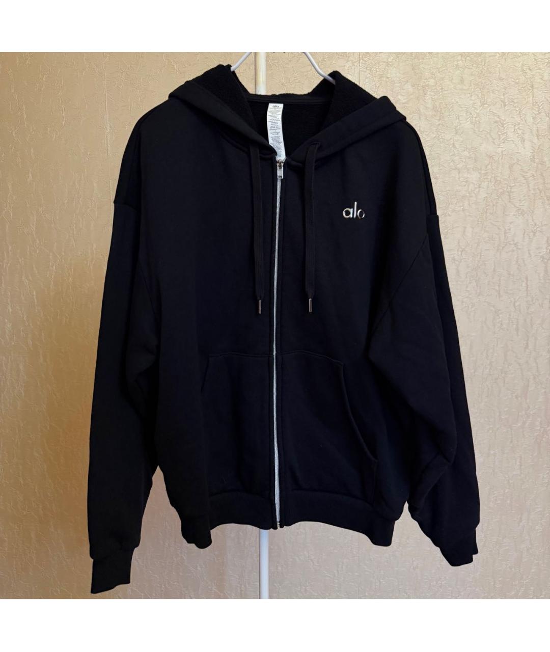 ALO YOGA Черный хлопковый костюм с брюками, фото 6