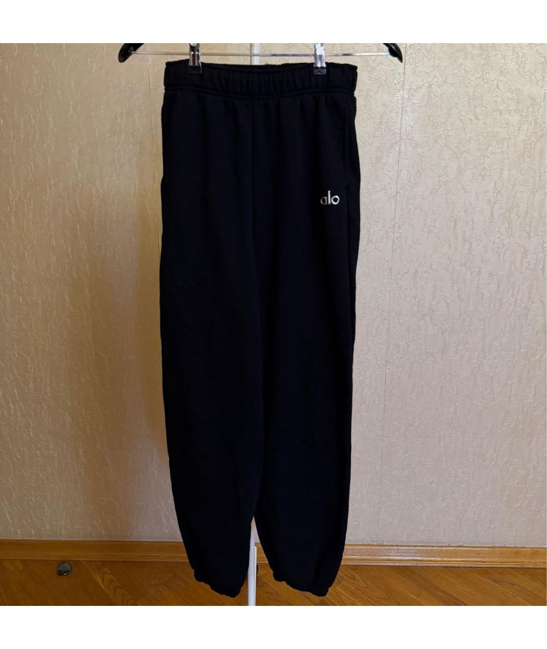 ALO YOGA Черный хлопковый костюм с брюками, фото 2