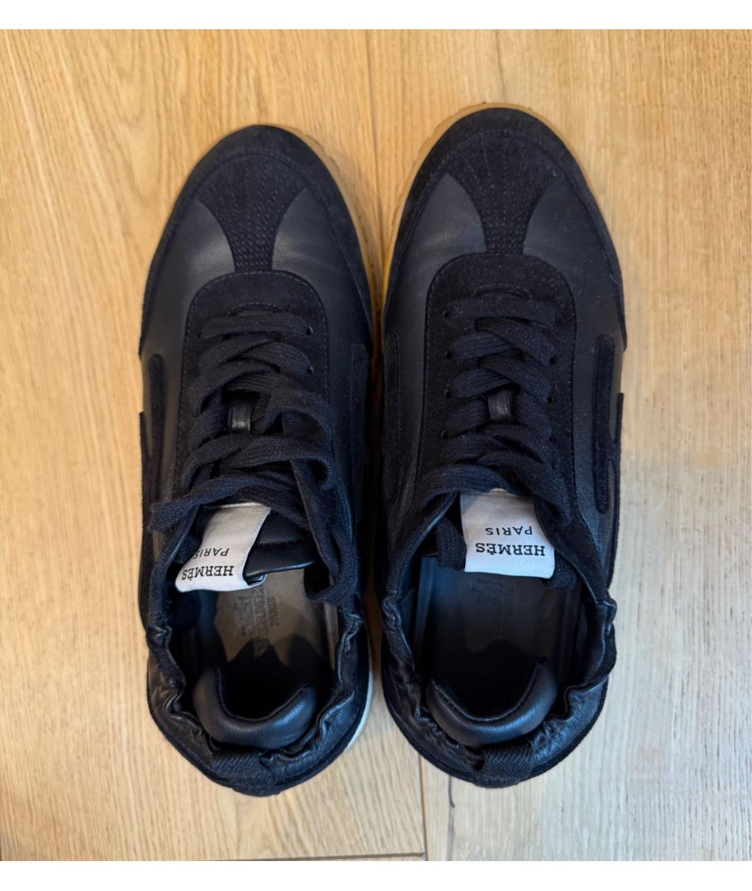 HERMES Черные кроссовки, фото 2