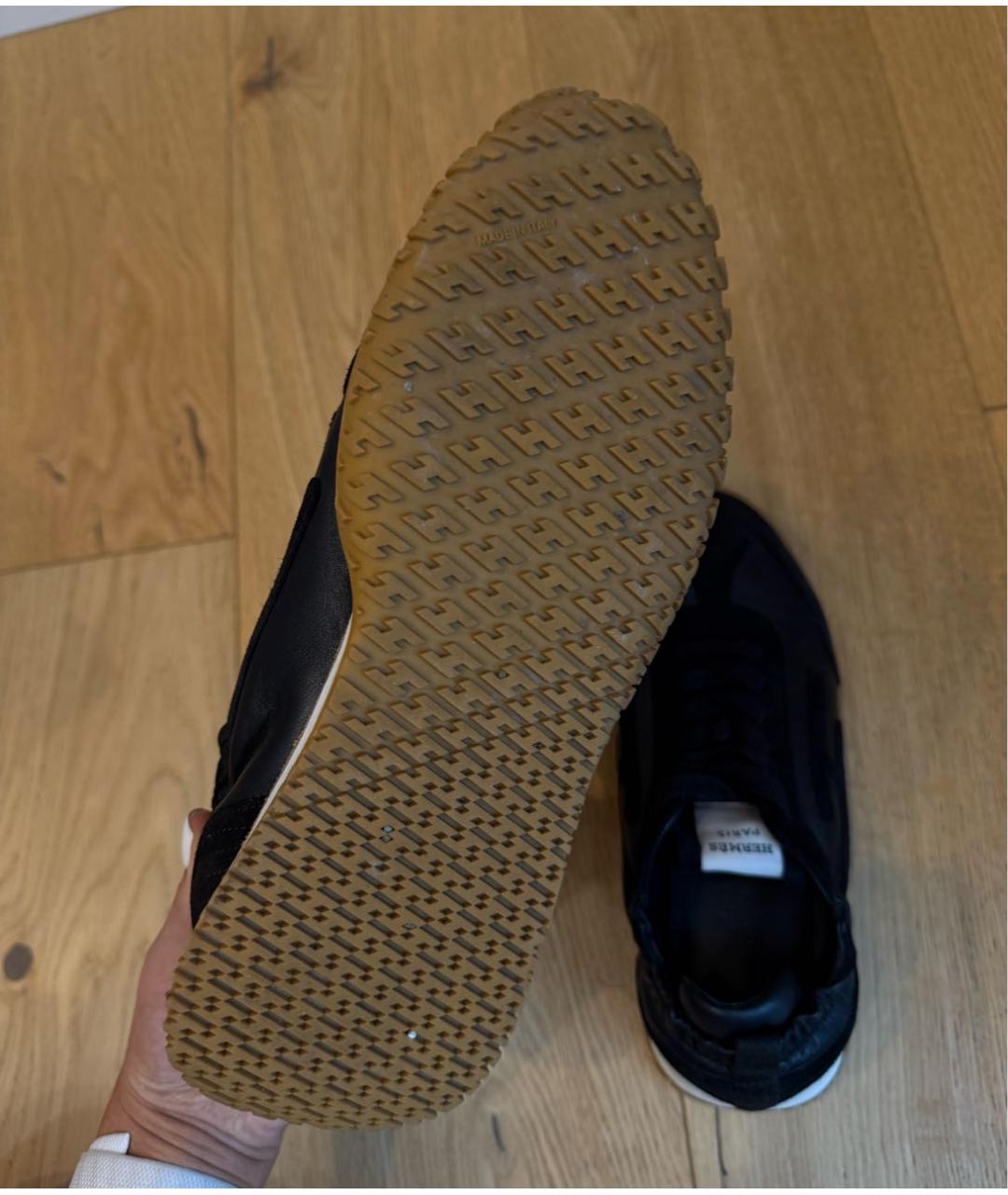 HERMES Черные кроссовки, фото 3