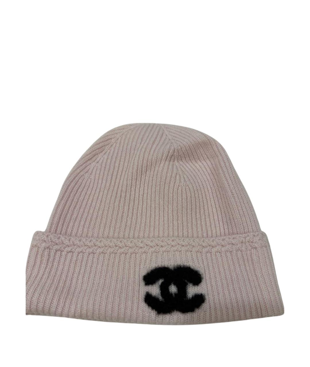 CHANEL Розовая кашемировая шапка, фото 1