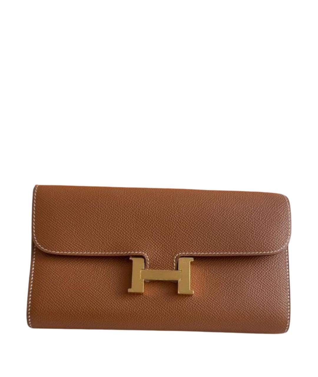 HERMES Коричневая кожаная сумка через плечо, фото 1