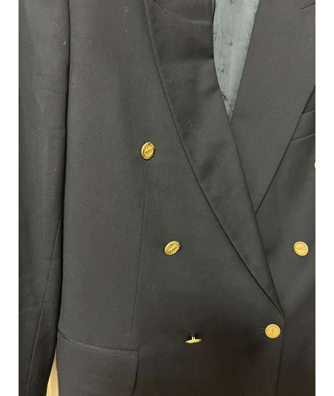 SAINT LAURENT Темно-синий вискозный пиджак, фото 4