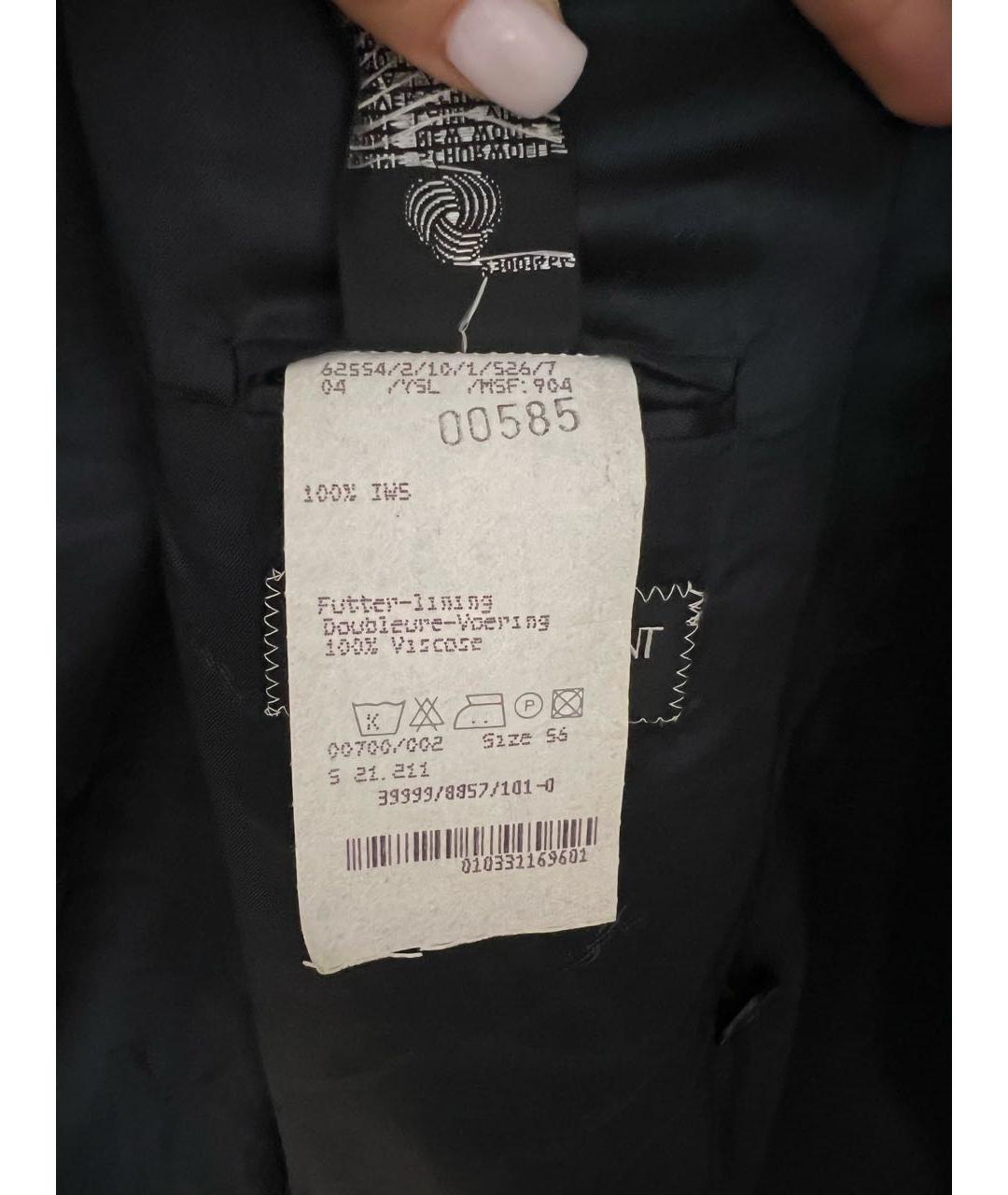 SAINT LAURENT Темно-синий вискозный пиджак, фото 5