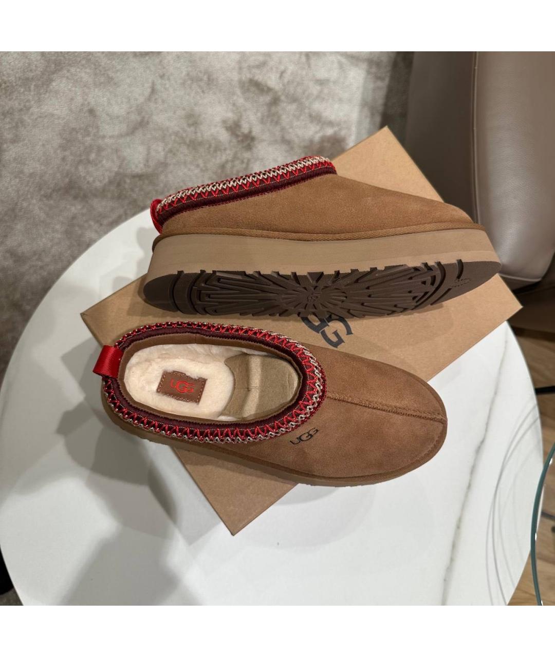 UGG AUSTRALIA Коричневые замшевые ботинки, фото 8