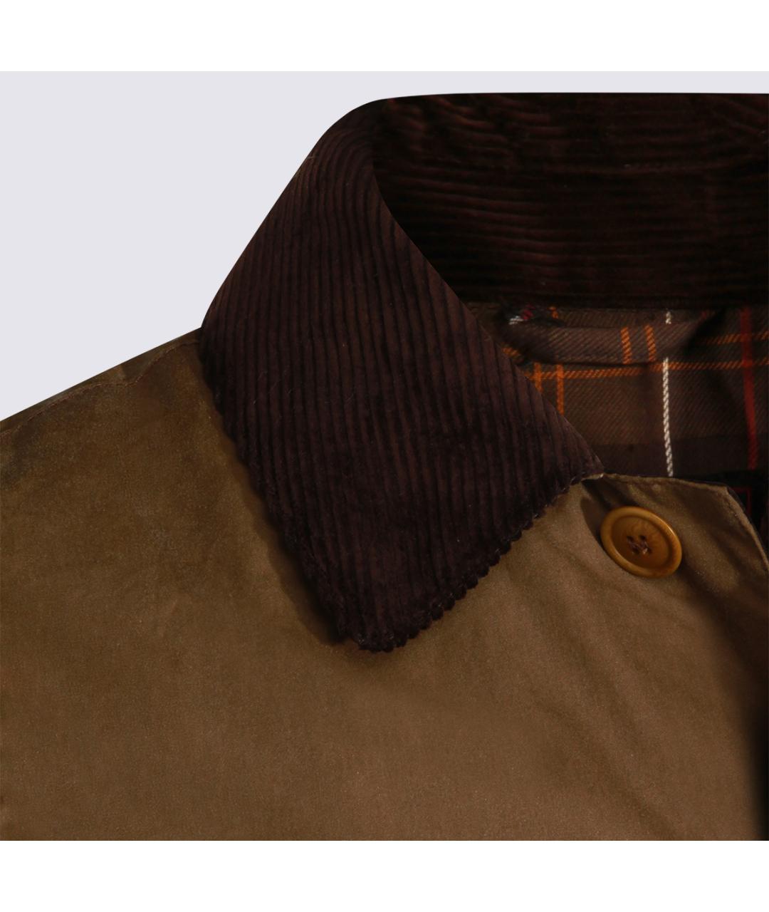 BARBOUR Коричневое хлопковое пальто, фото 4