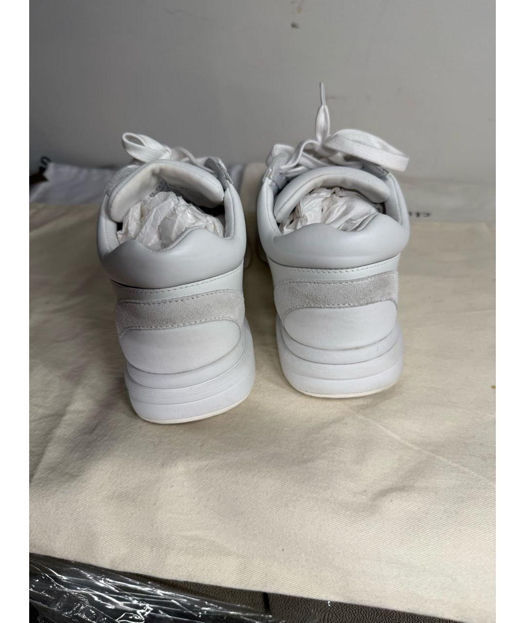 CHANEL Белые кожаные кроссовки, фото 4