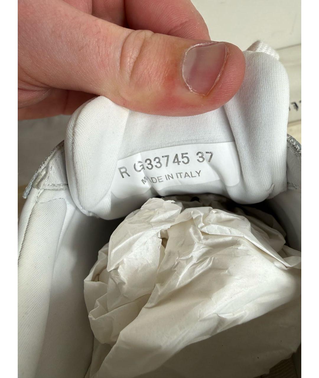 CHANEL Белые кожаные кроссовки, фото 6