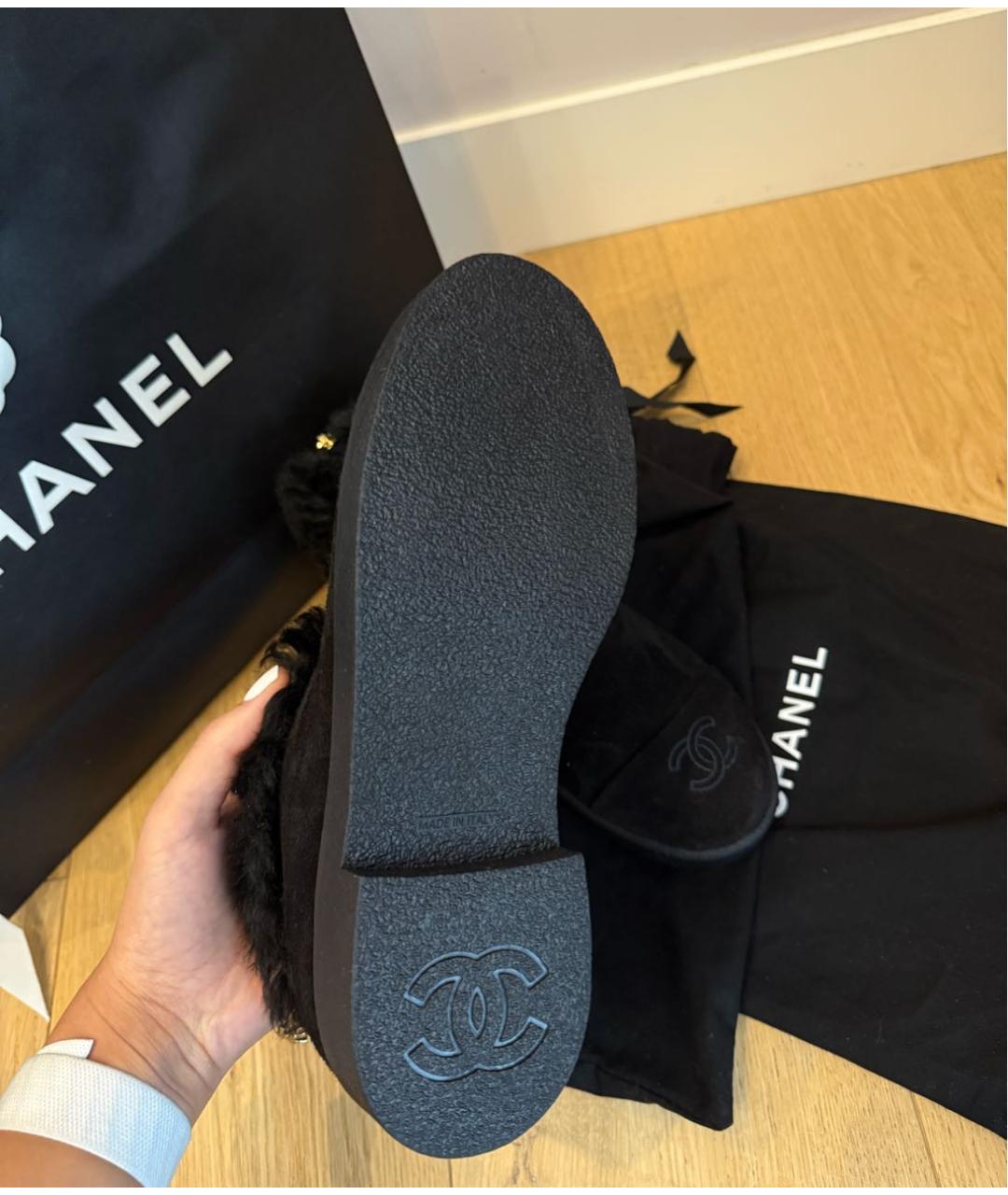 CHANEL Черные лоферы, фото 4
