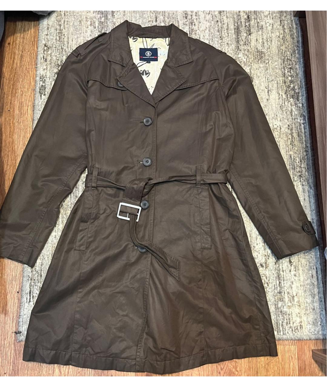BOGNER Коричневый полиамидовый тренч/плащ, фото 9