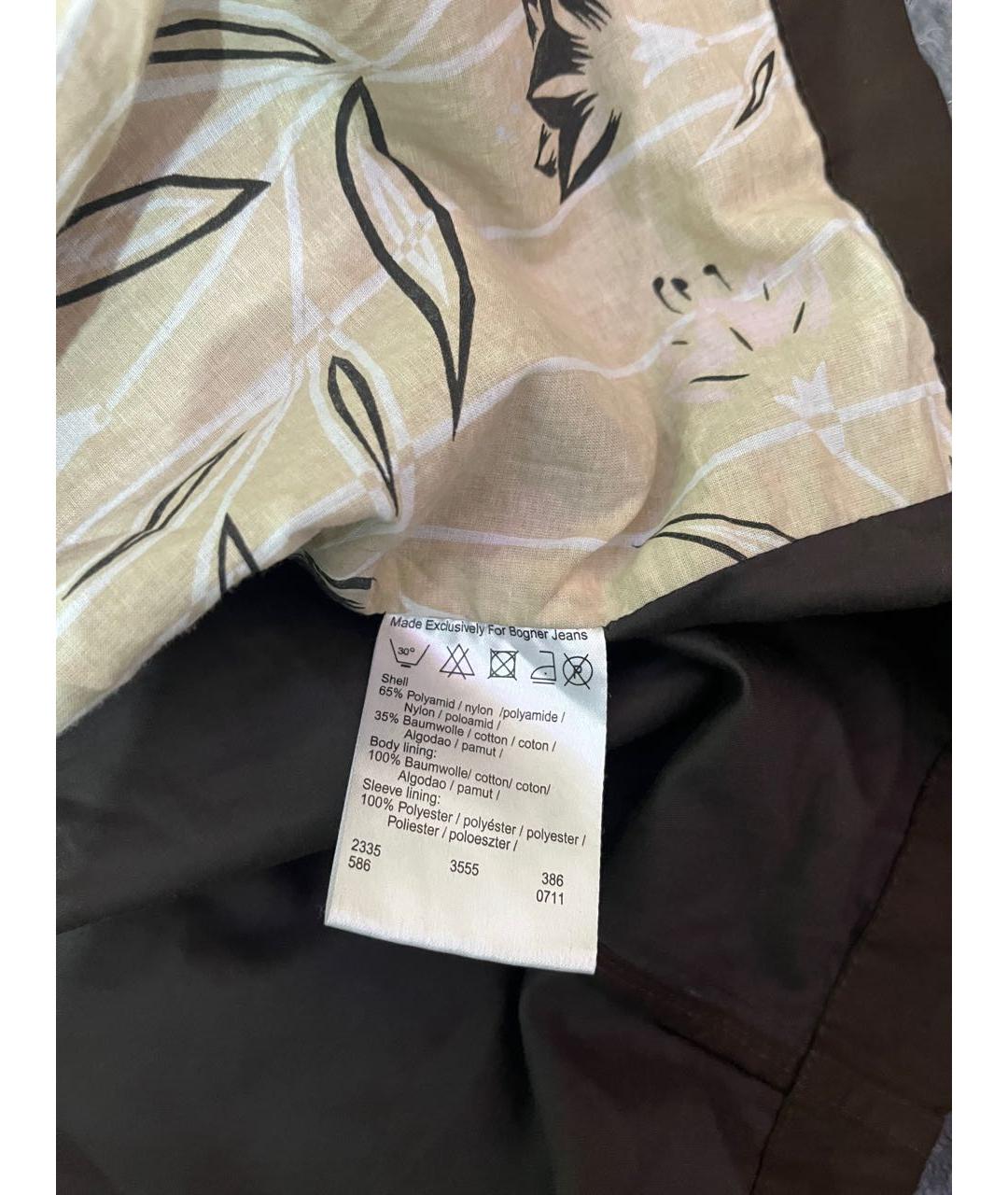 BOGNER Коричневый полиамидовый тренч/плащ, фото 4