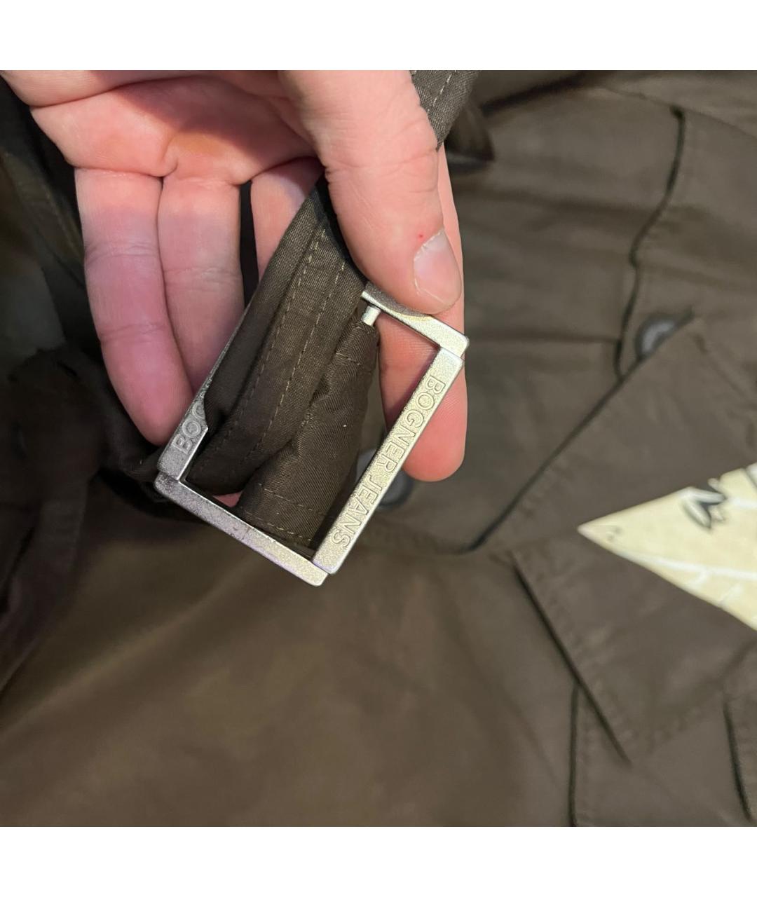 BOGNER Коричневый полиамидовый тренч/плащ, фото 7