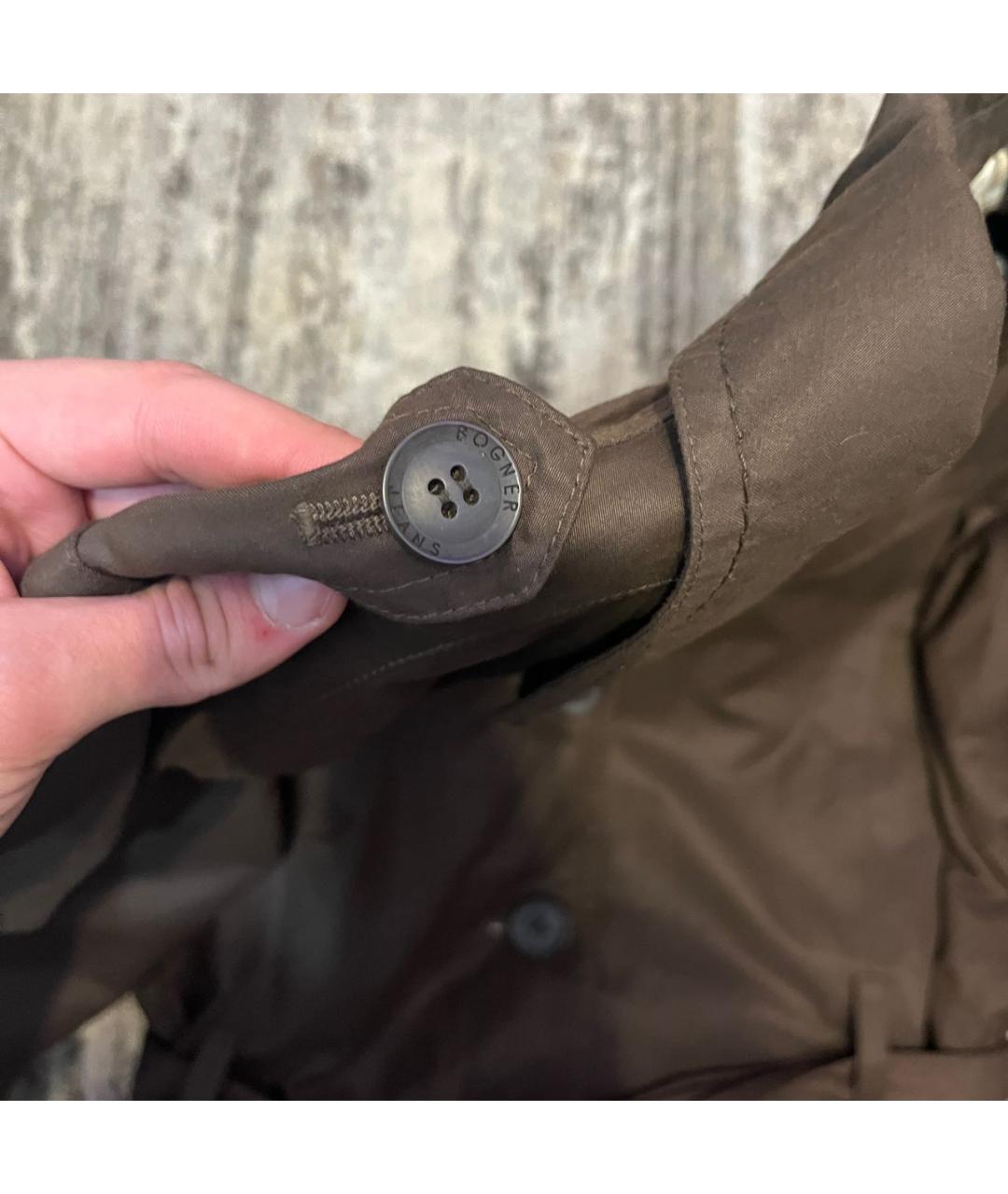 BOGNER Коричневый полиамидовый тренч/плащ, фото 6