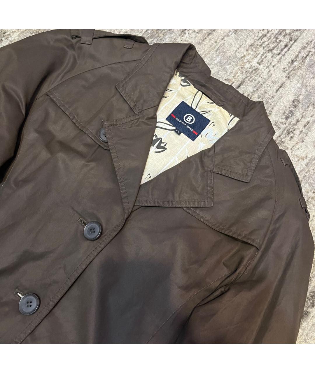 BOGNER Коричневый полиамидовый тренч/плащ, фото 2