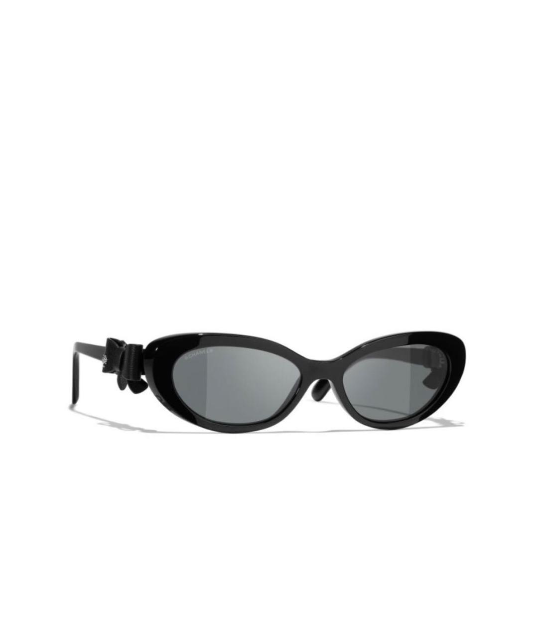 CHANEL Черные пластиковые солнцезащитные очки, фото 1