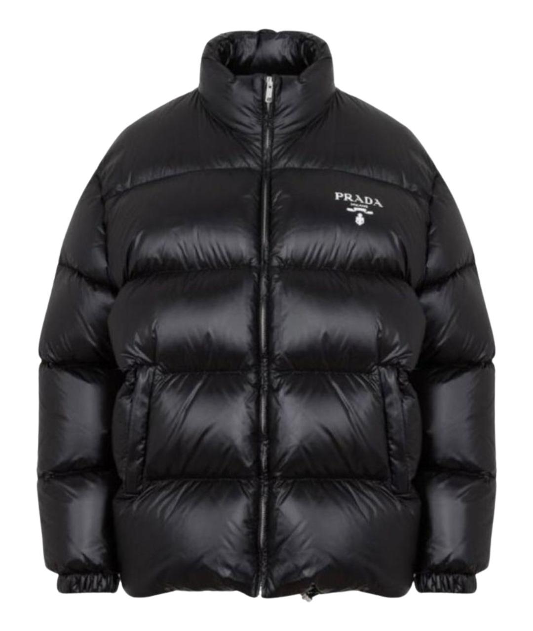 PRADA Черный полиуретановый пуховик, фото 1