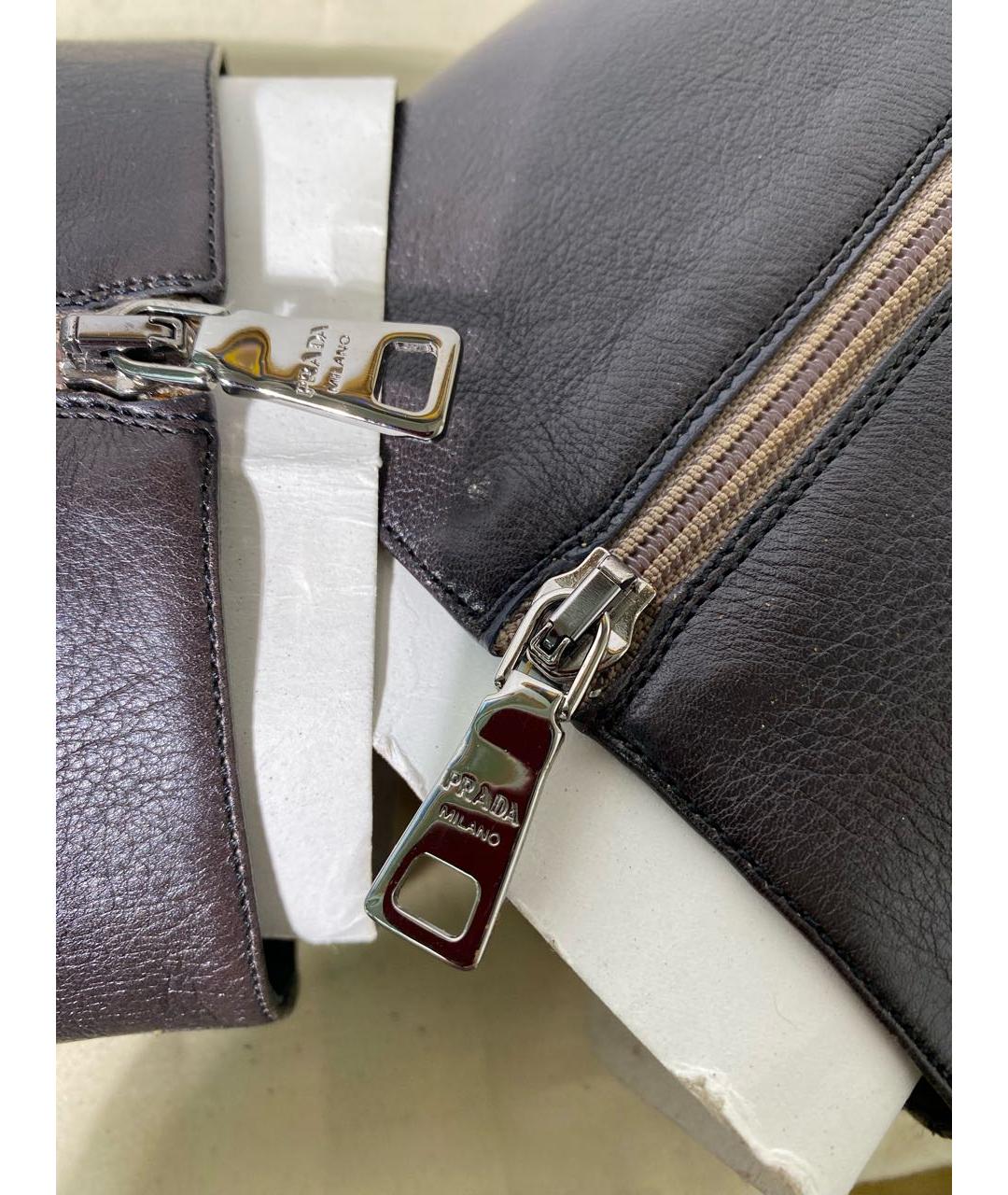 PRADA Коричневые кожаные сапоги, фото 6